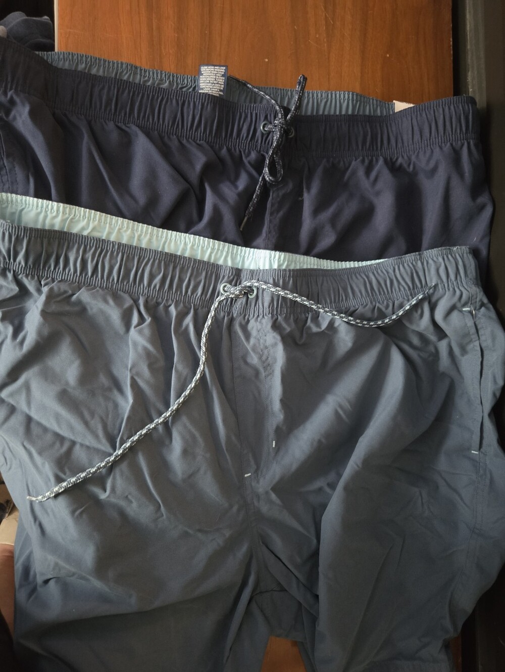(2) Men's George 2XL Drawstring Swim Shorts - Gray/Navy
